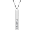 Disciple Iron Rod Necklace | Engraved Bar Pendant